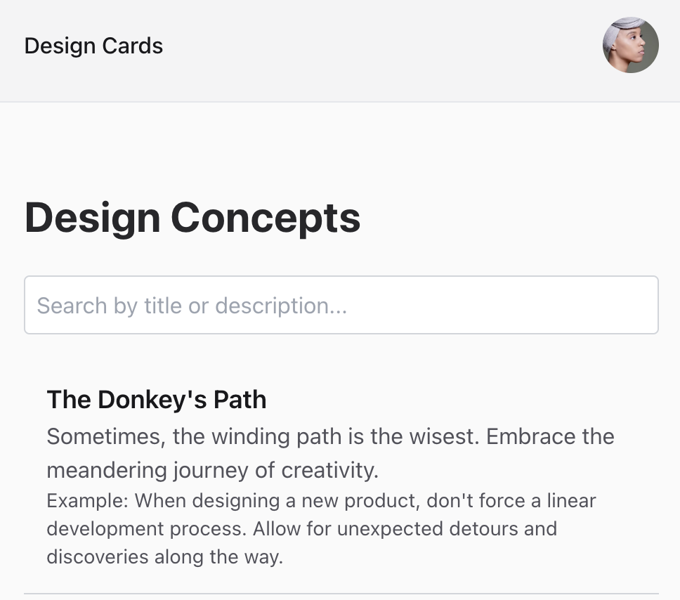 Design Cards Application, pt. 1